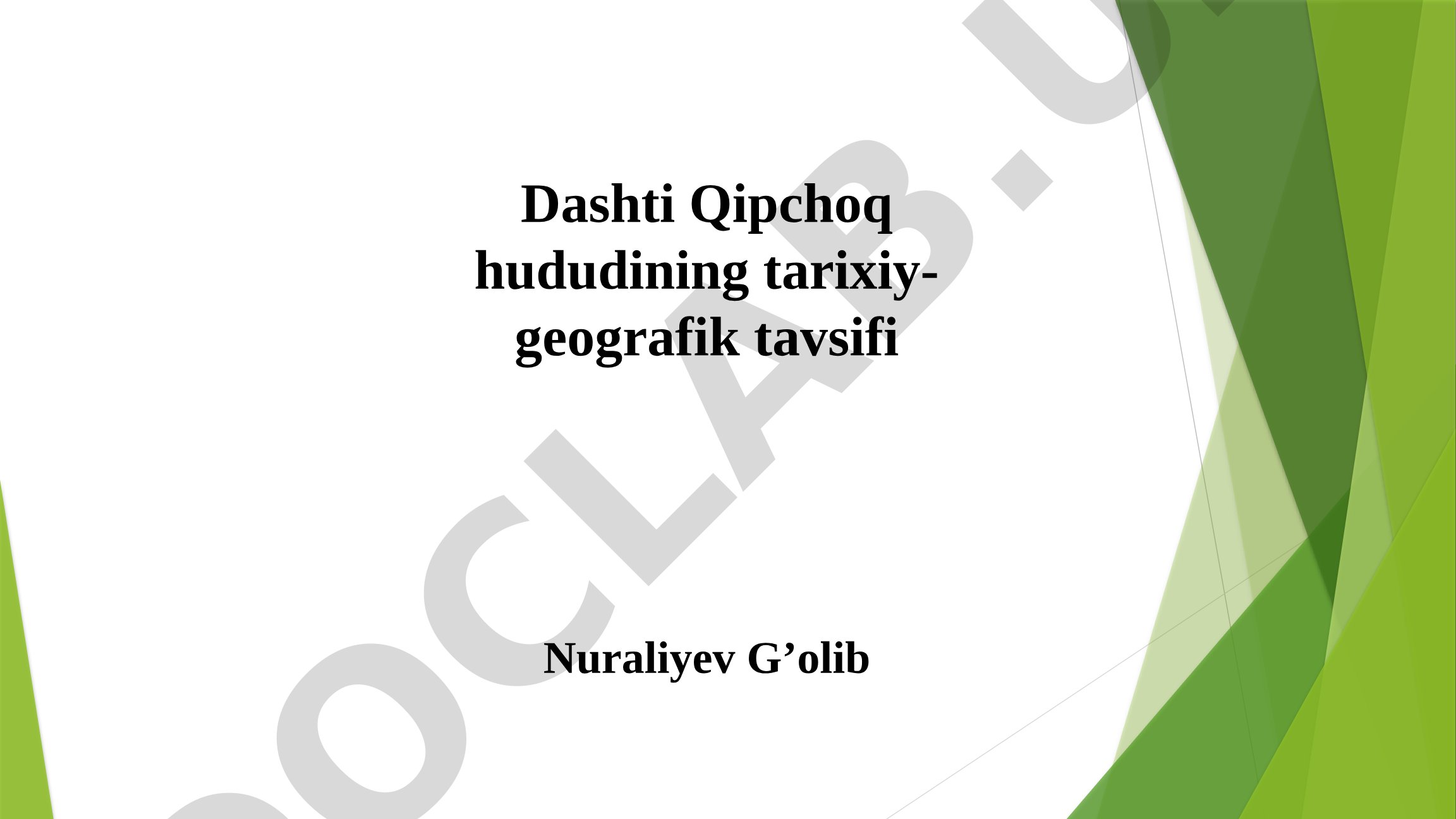 Dashti Qipchoq: Tarixiy-Geografik Tavsif
