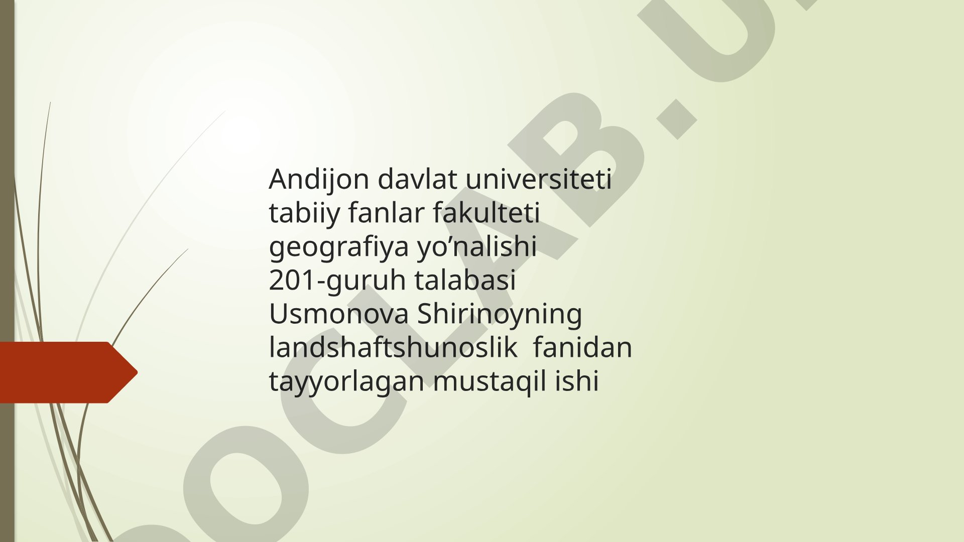 Antropogen landshaftlar va ularning tavsifi