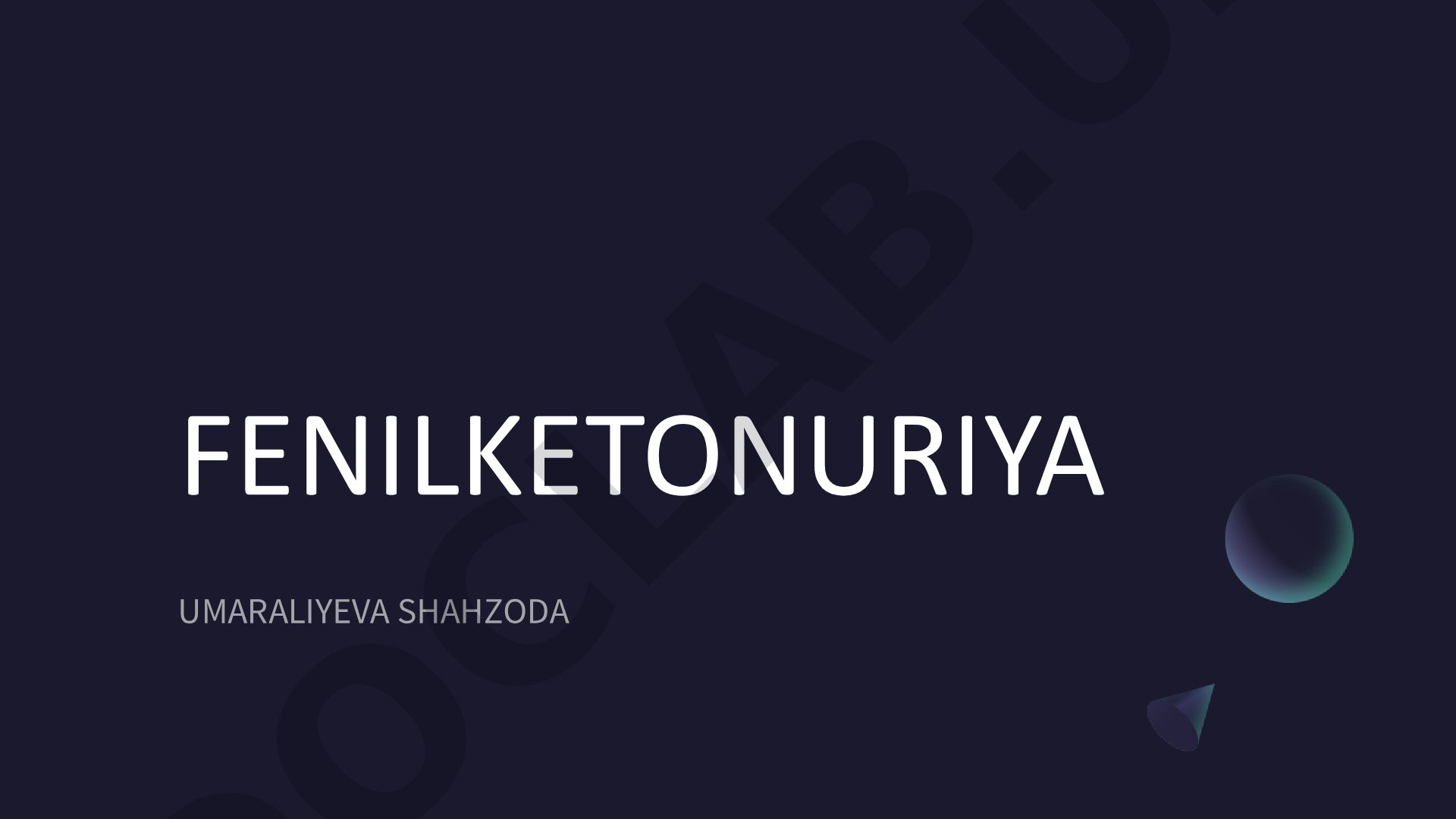 Fenilketonuriya kasalligining alomatlari, diagnostikasi, davolash va profilaktikasi