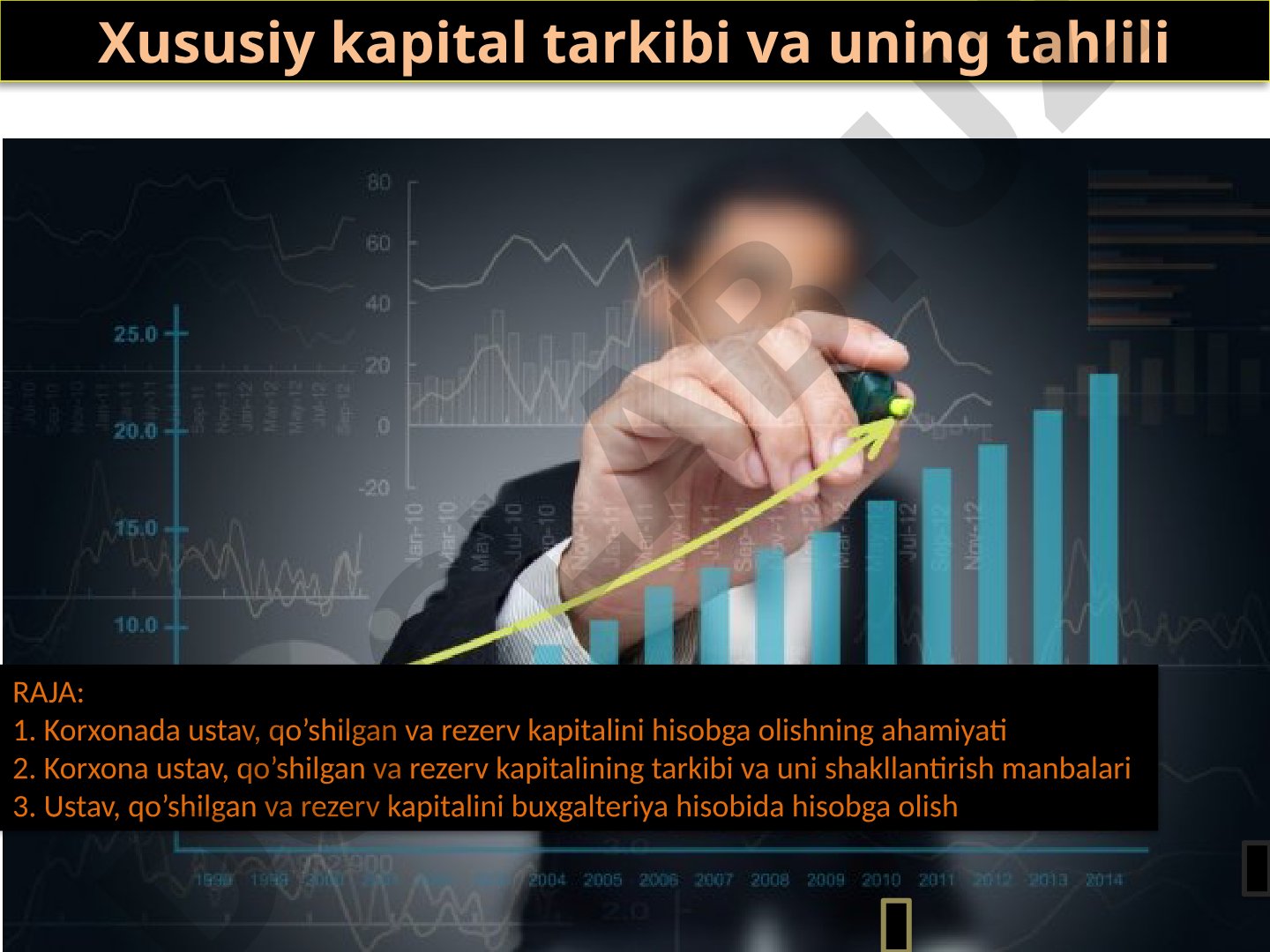 Xususiy kapital tarkibi va uning tahlili RAJA: 1