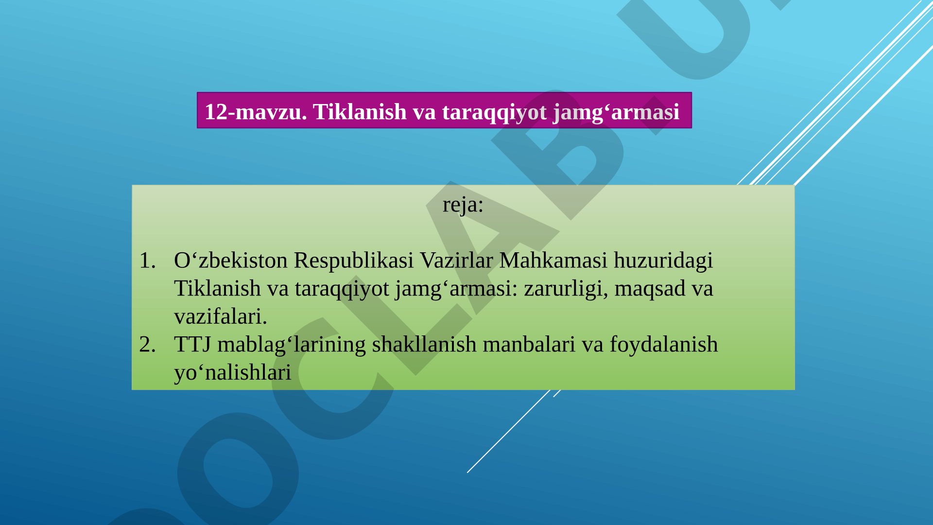 Tiklanish va taraqqiyot jamg‘armasi