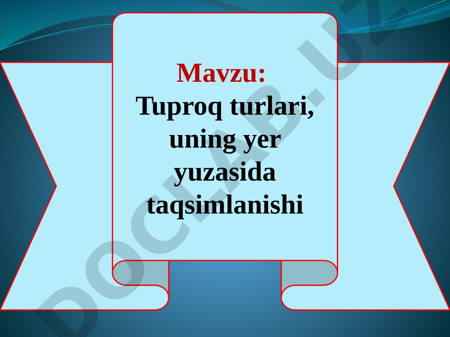 Tuproq turlari, uning yer yuzasida taqsimlanishi