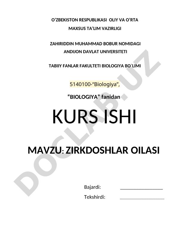 Zirkdoshlar oilasi