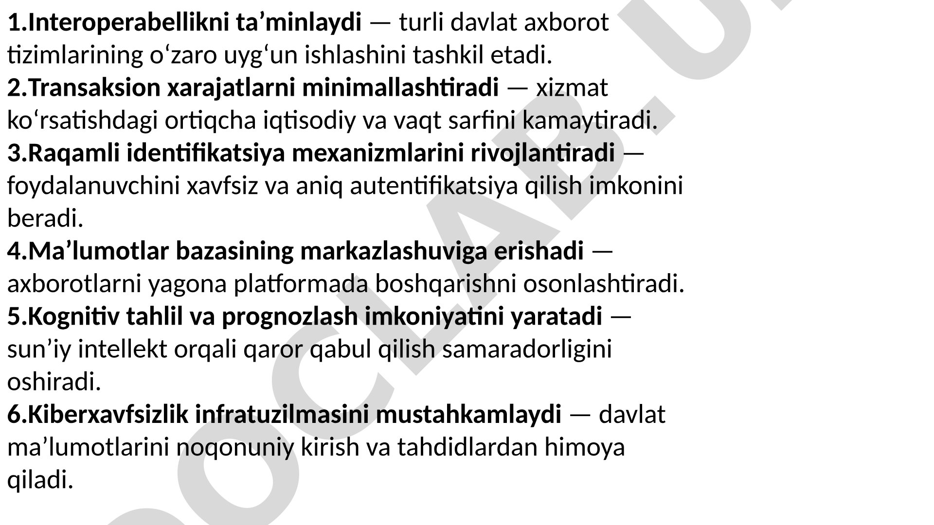 Interoperabellik va raqamli identifikatsiya mexanizmlari