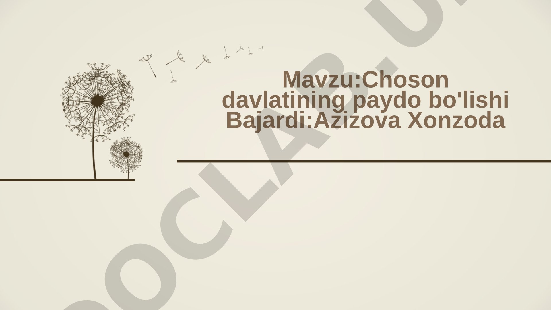 Choson davlatining paydo bo'lishi