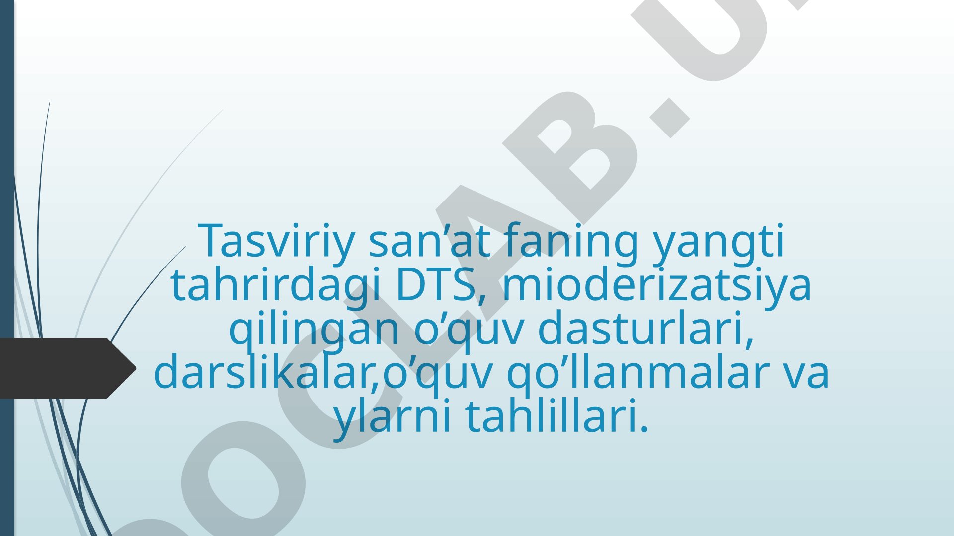 Tasviriy san'at fanining DTS va o'quv dasturlari tahlili
