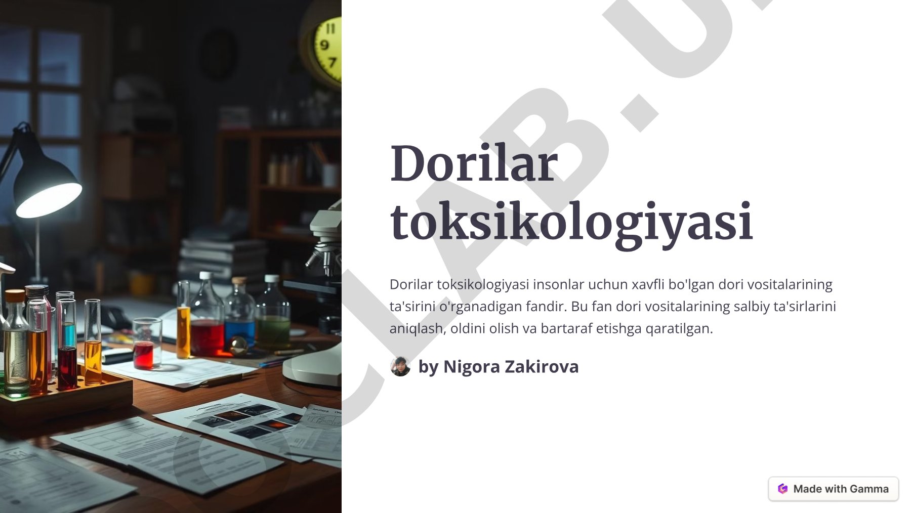 Dorilar toksikologiyasi