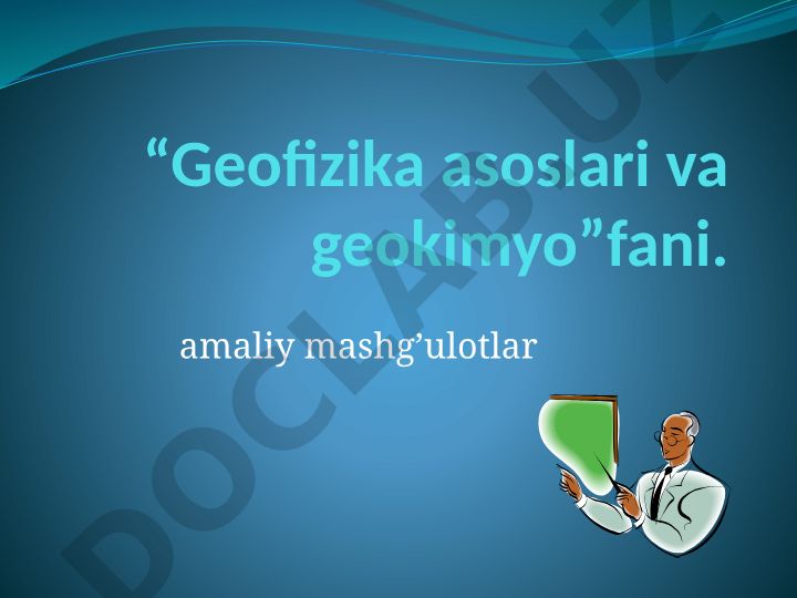 Yerosti suvlarini sathini aniqlash va oqim tezligini o'rganish