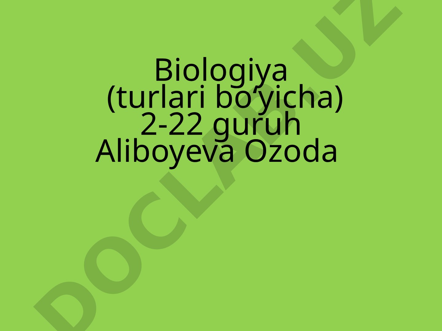 O‘simliklar va hayvonot dunyosini muhofaza qilish Qizil kitob