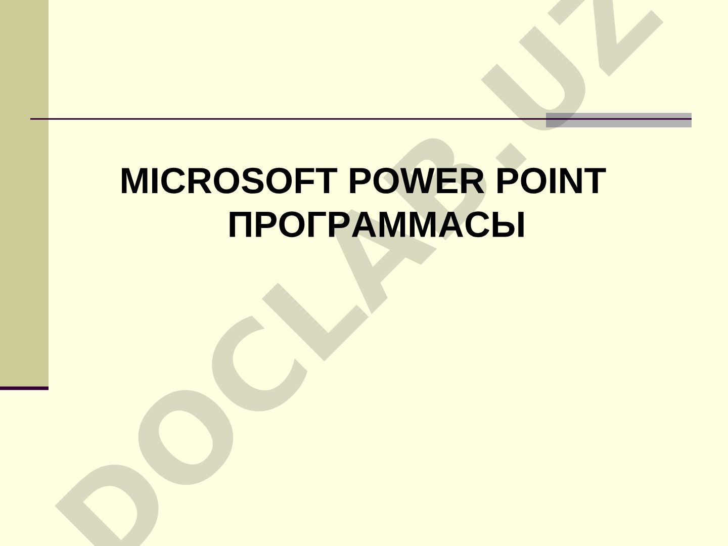 Microsoft Power Point programması