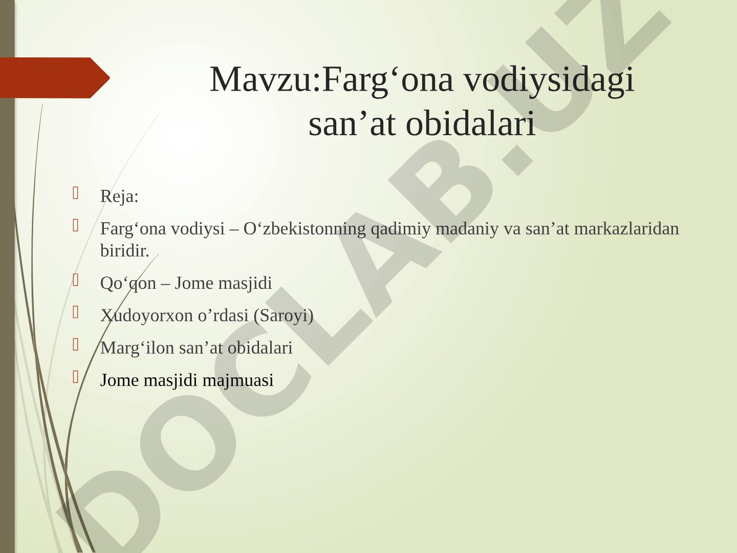 Farg'ona vodiysidagi san'at obidalari