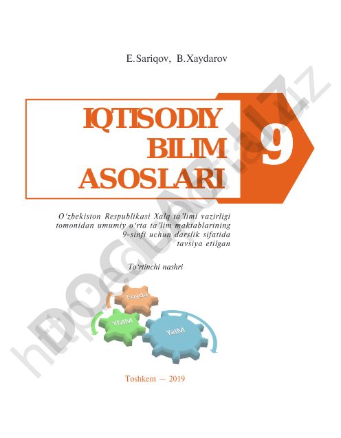 Iqtisodiy bilim asoslari 9-sinf darsligi