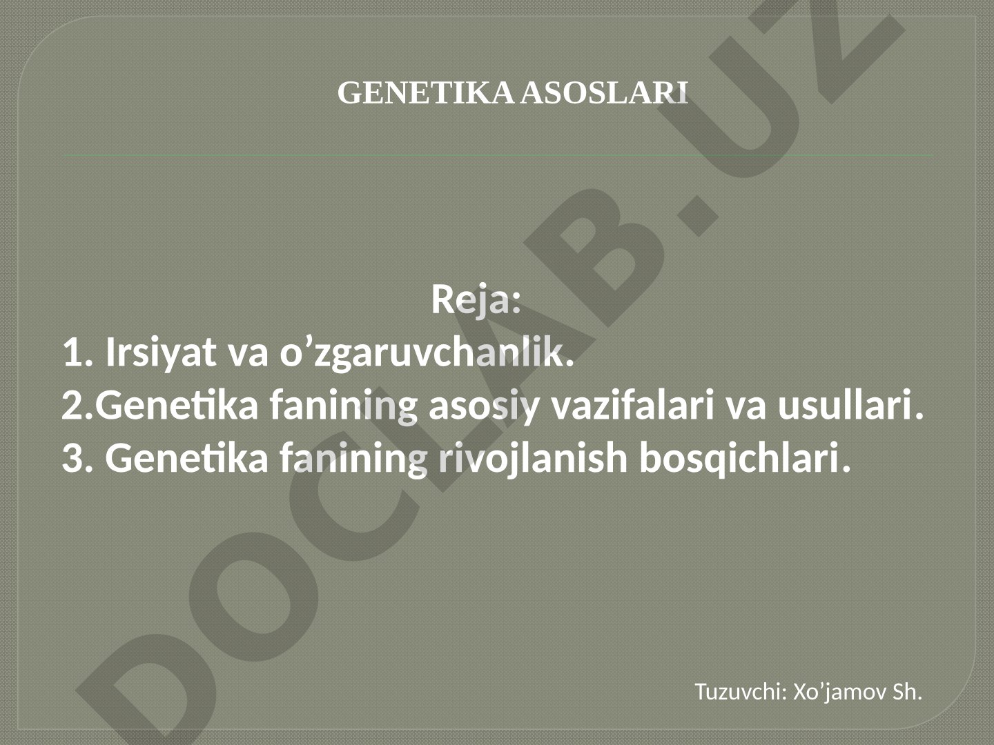 Genetika asoslari