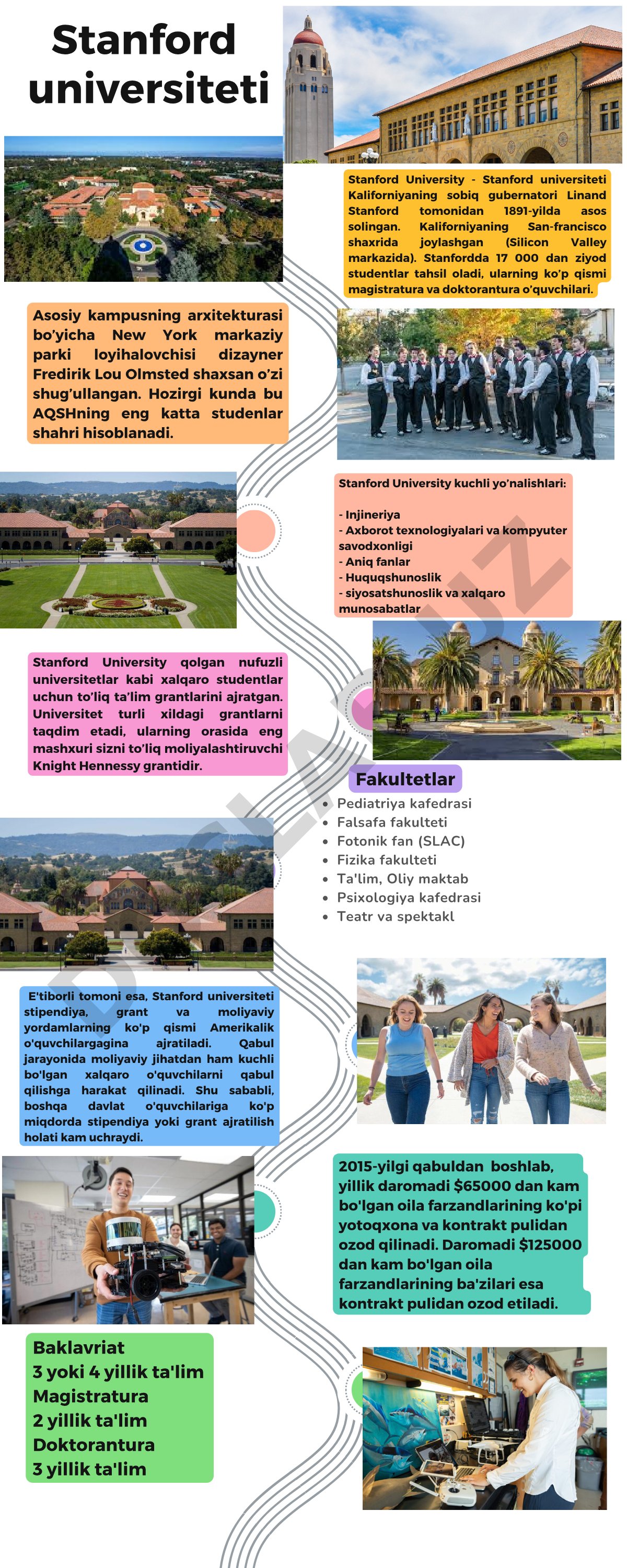 Stanford Universiteti haqida umumiy ma'lumot