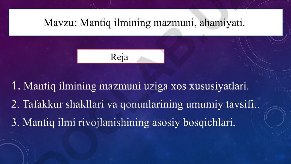 Mantiq ilmining mazmuni, ahamiyati
