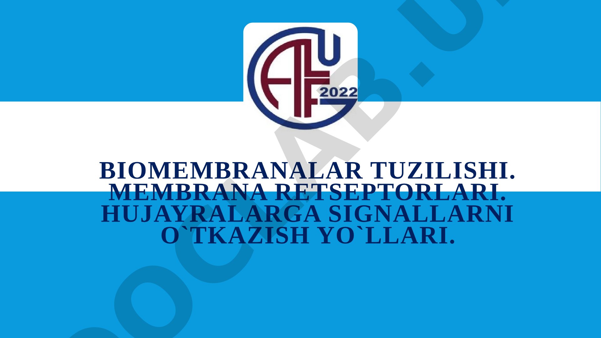 Biomembranalar tuzilishi va funksiyalari