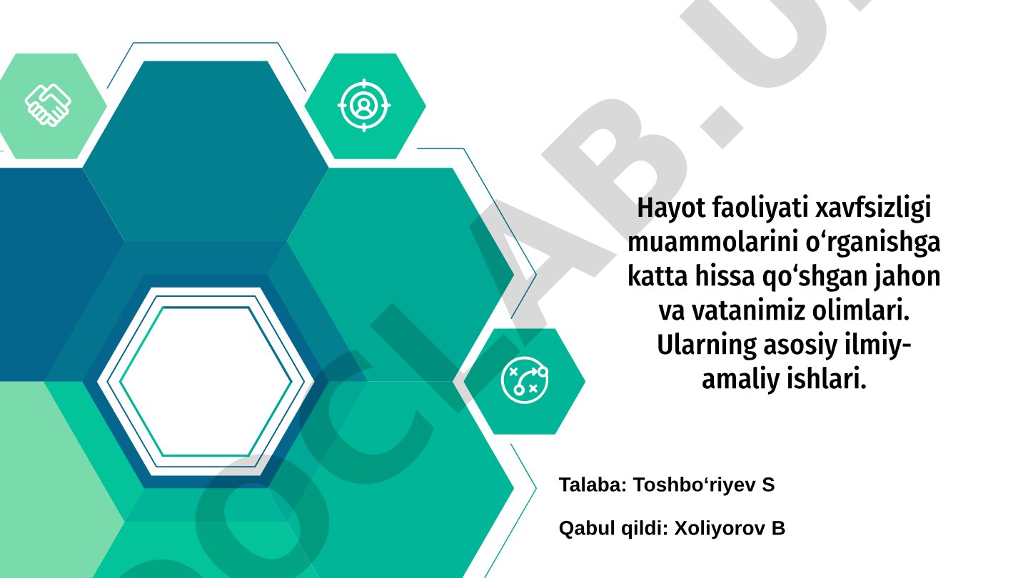 Hayot faoliyati xavfsizligi muammolari va olimlarning hissasi
