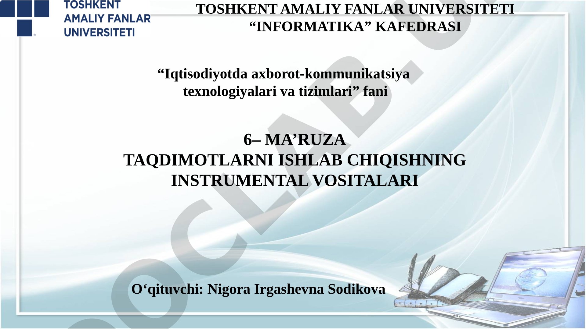 Slaydlarni ishlab chiqishning instrumental vositalari