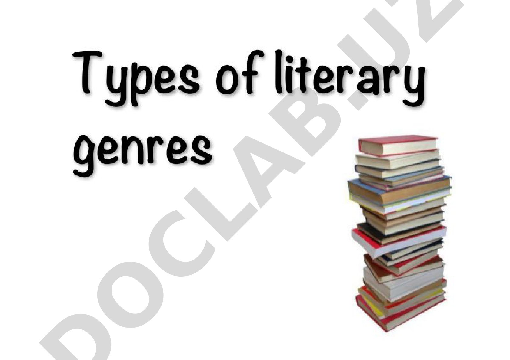 Types of literary genres