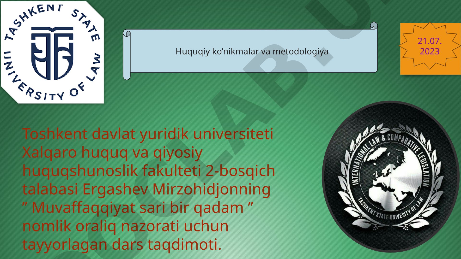Muvaffaqqiyat sari bir qadam