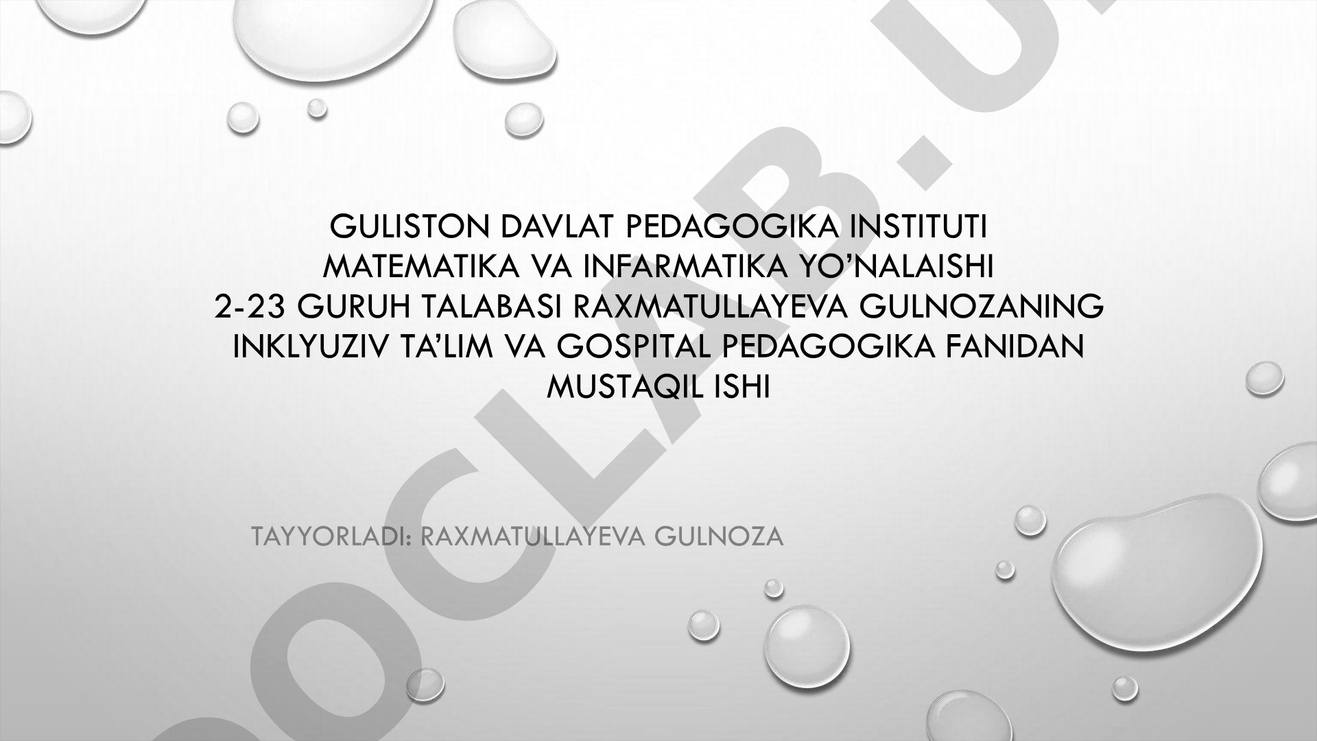 Uzoq davolanayotgan bolalarni psixologik-pedagogik qo'llab-quvvatlashda o'qituvchi shaxsi