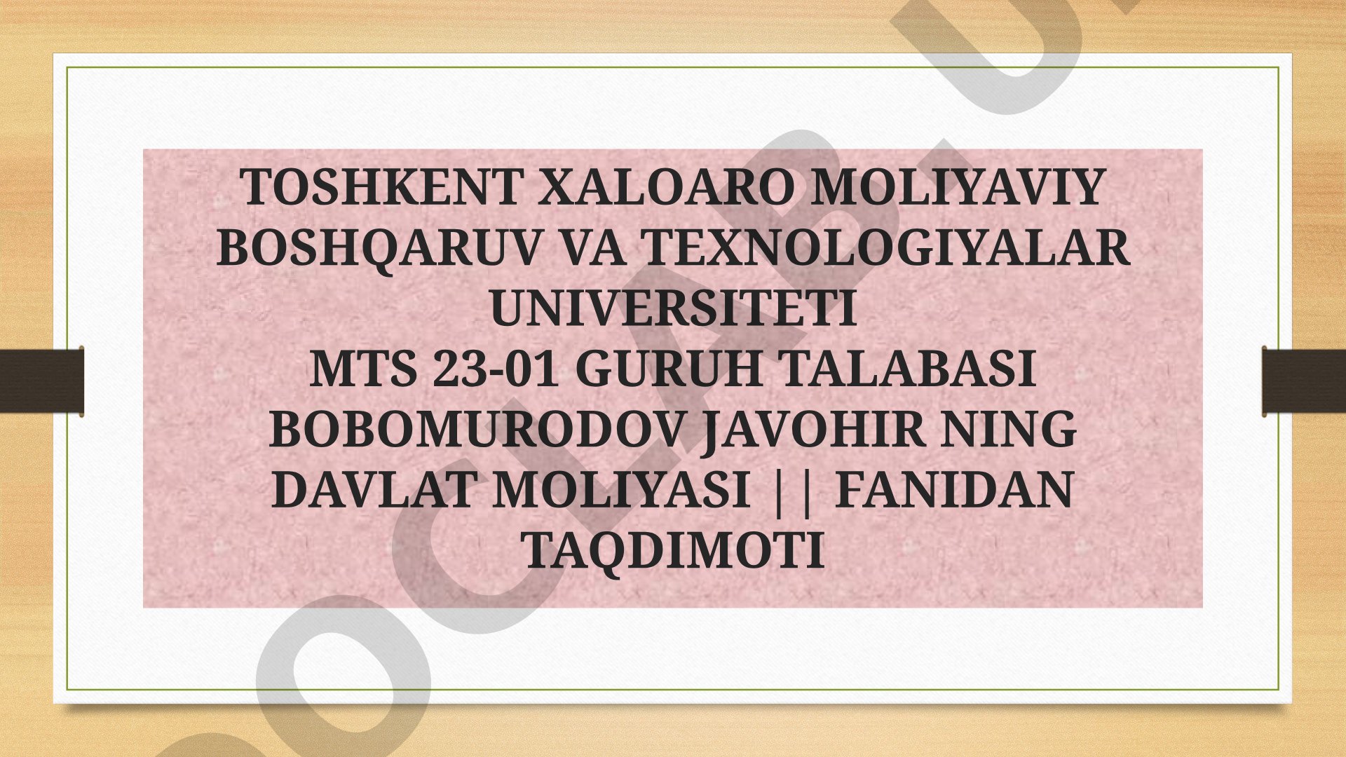Byudjet jarayoni: tushunchasi, tamoyillari va vazifalari