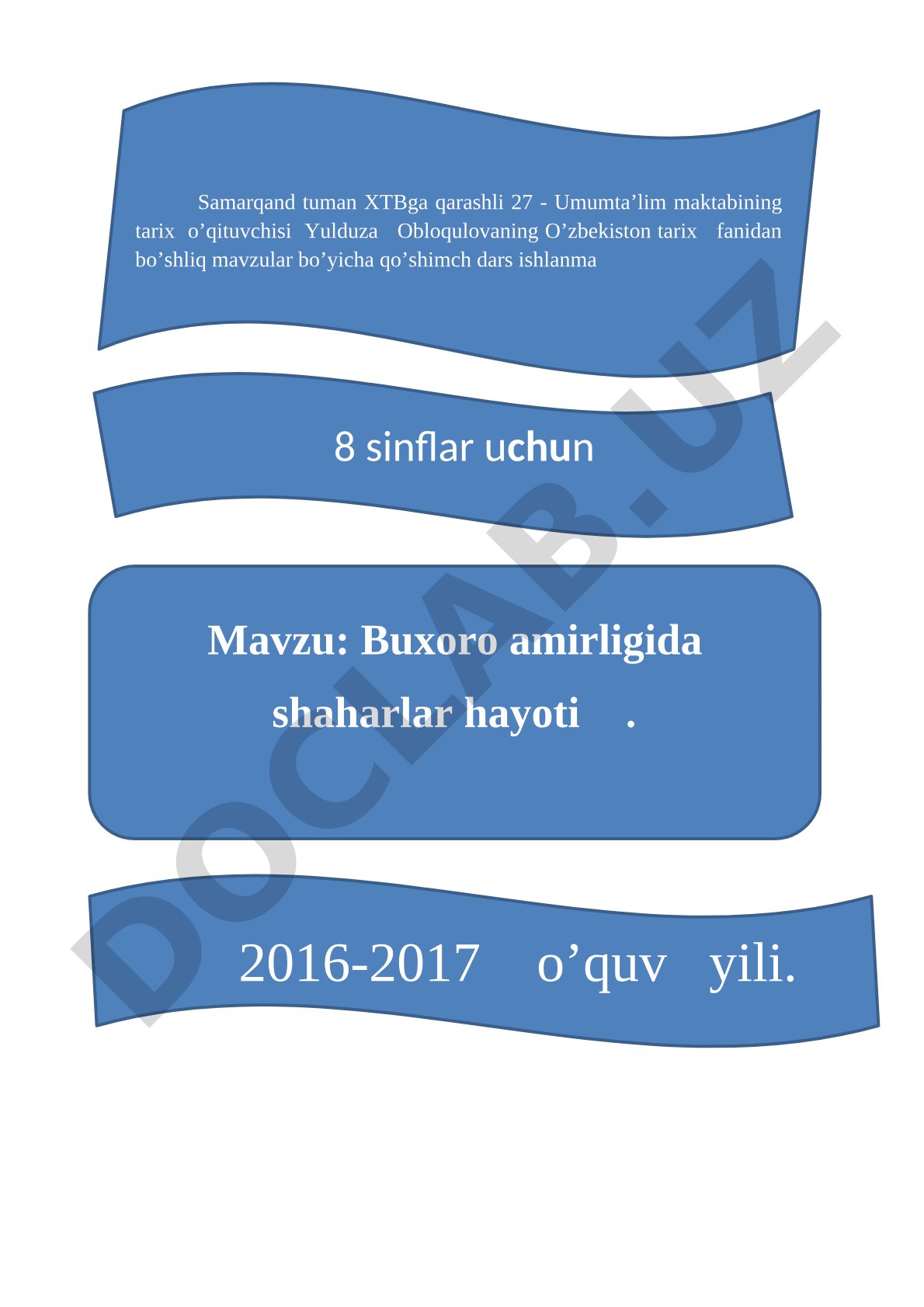 Buxoro amirligida shaharlar hayoti
