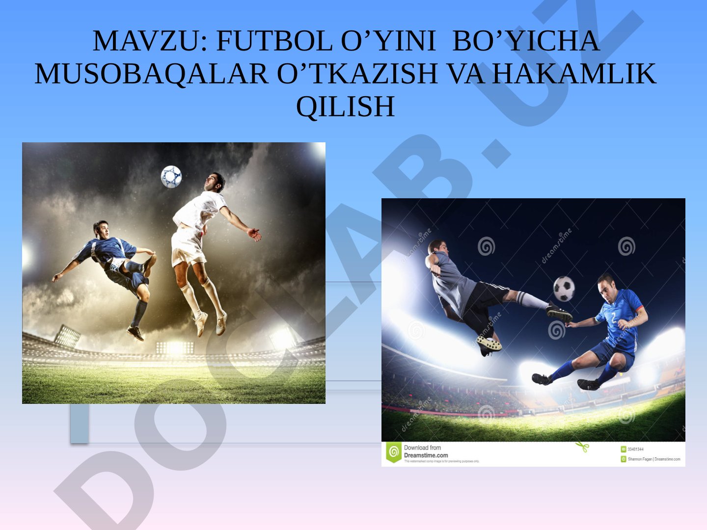 Futbol o'yini bo'yicha musobaqalar o'tkazish va hakamlik qilish