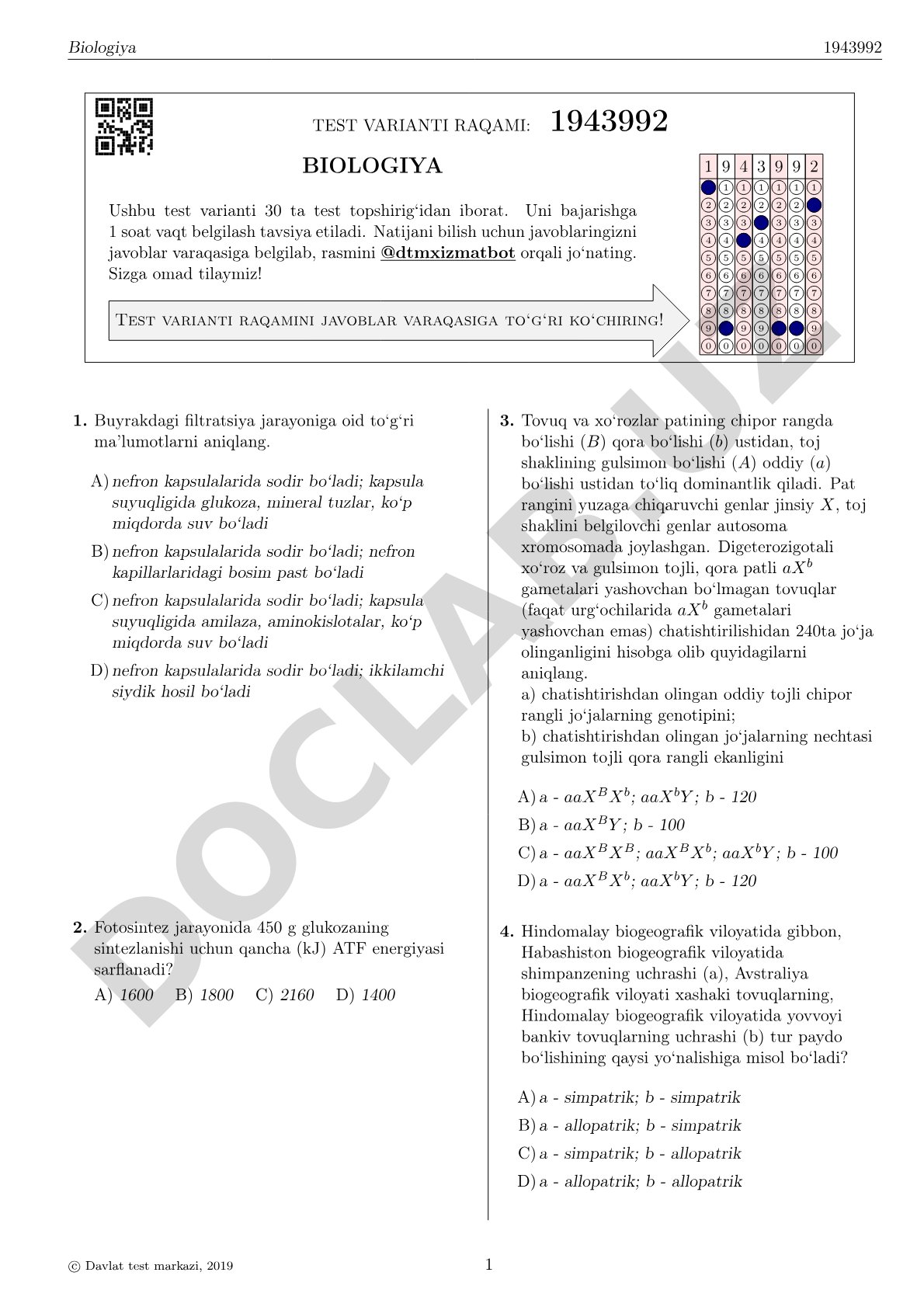 Biologiya test varianti 1943992