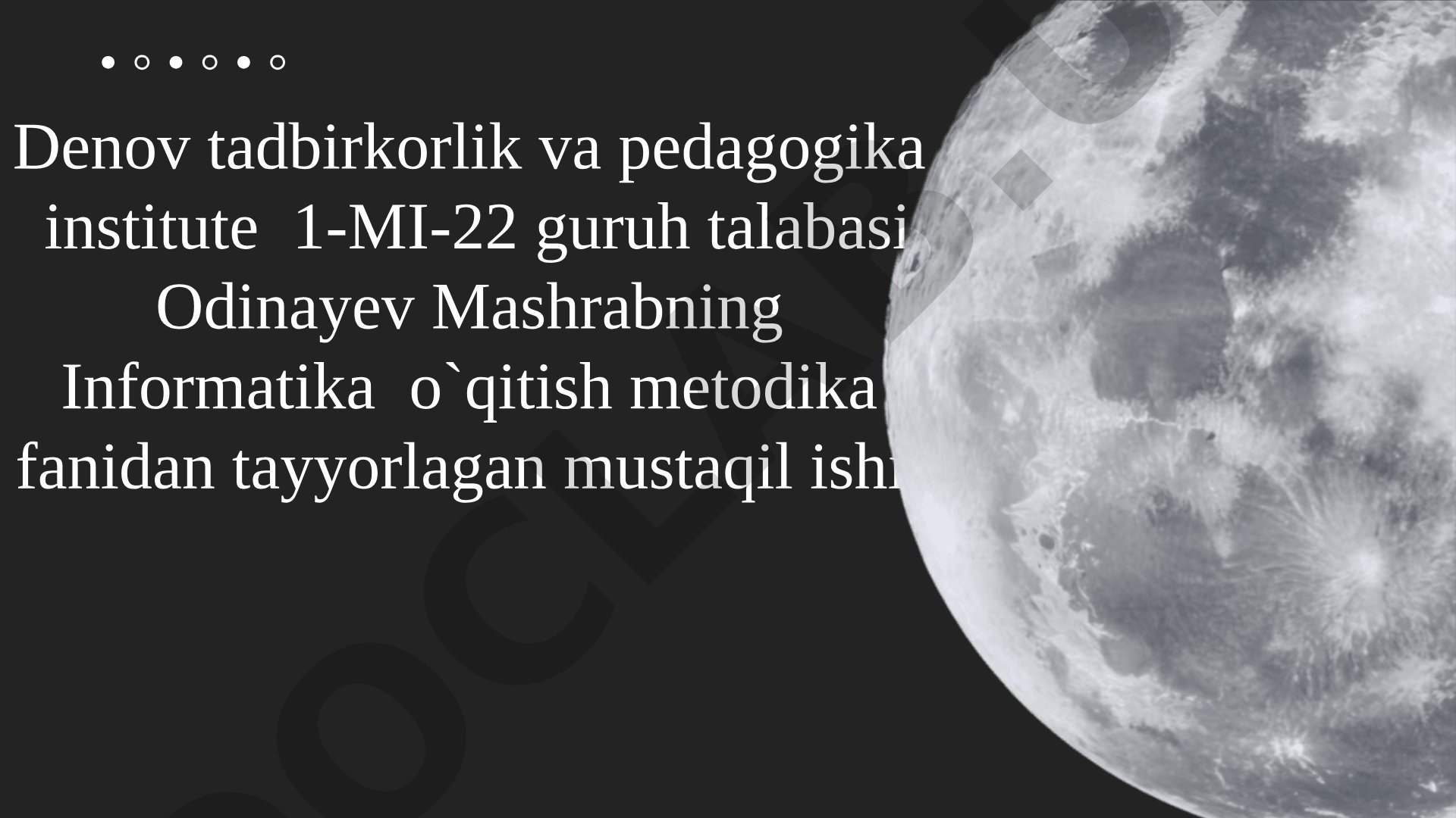 Informatika va axborot texnologiyalari fanini o'qishda no'an'anaviy shakllardan foydalanish