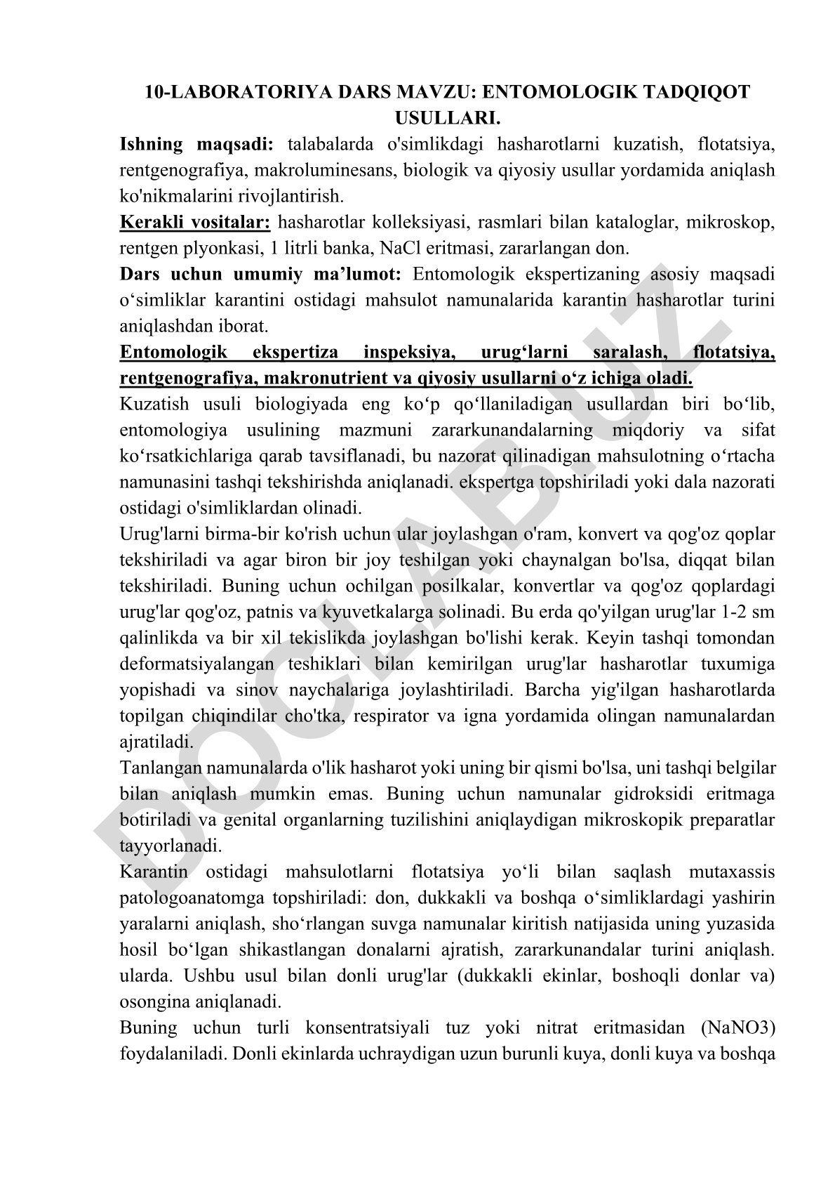 Entomologik tadqiqot usullari