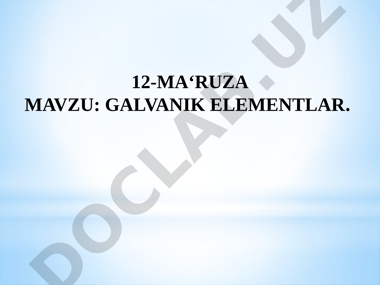 Galvanik elementlar
