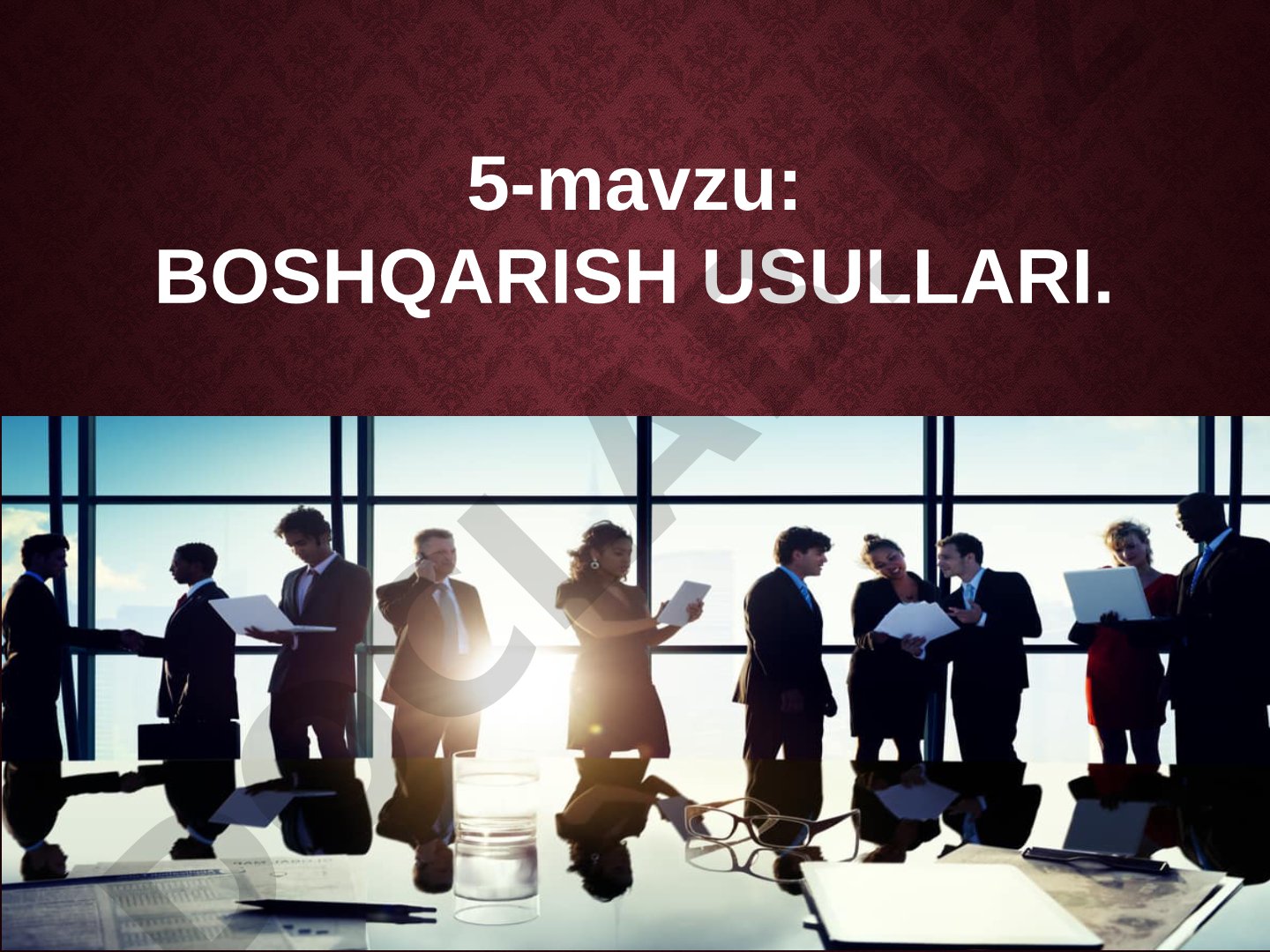 Boshqarish usullari