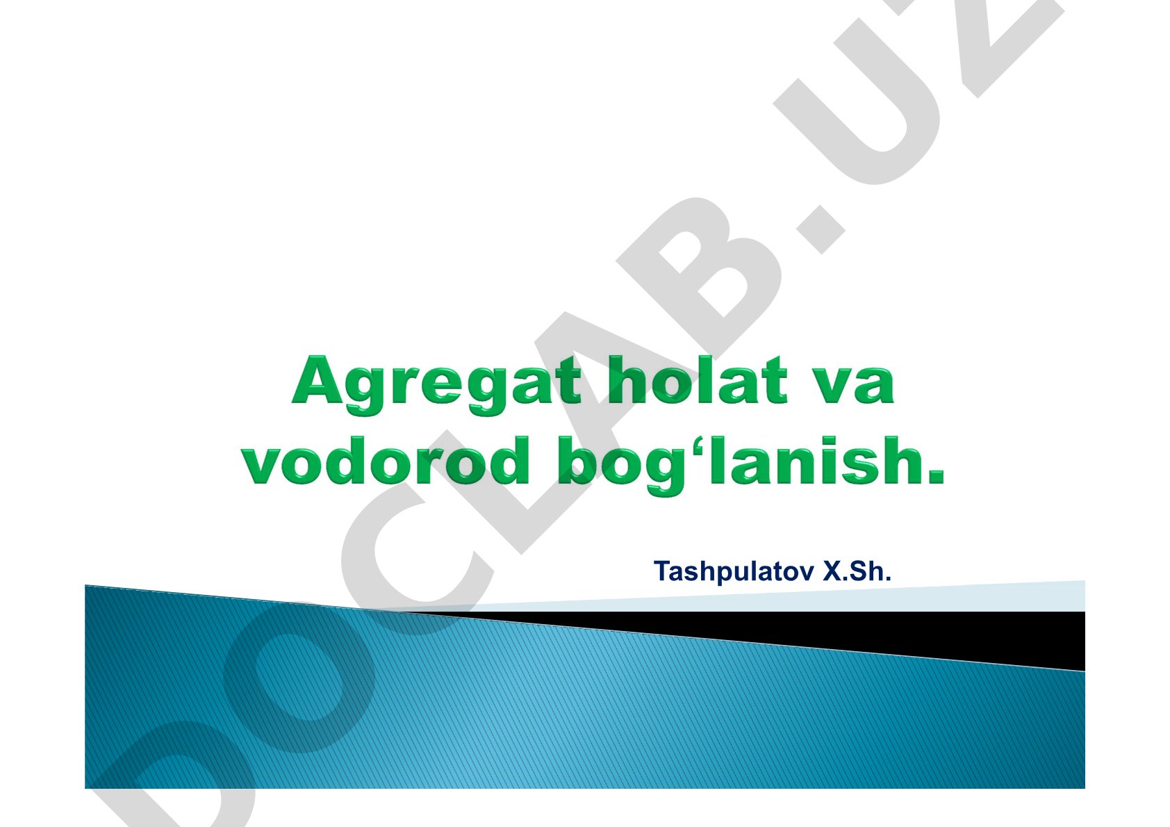 Moddalarning agregat holati va molekulalararo ta'sirlar