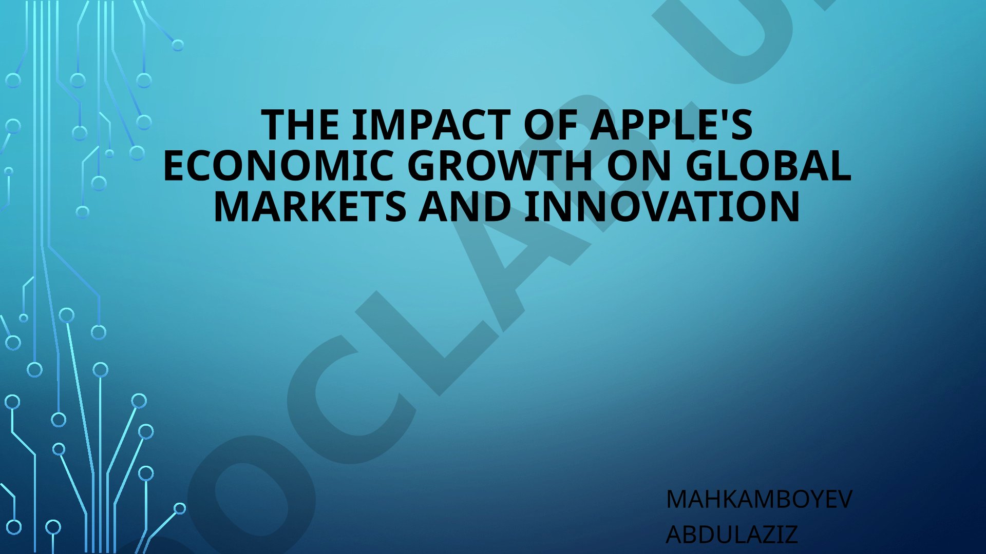 The impact of Apple's economic growth on global markets and innovation