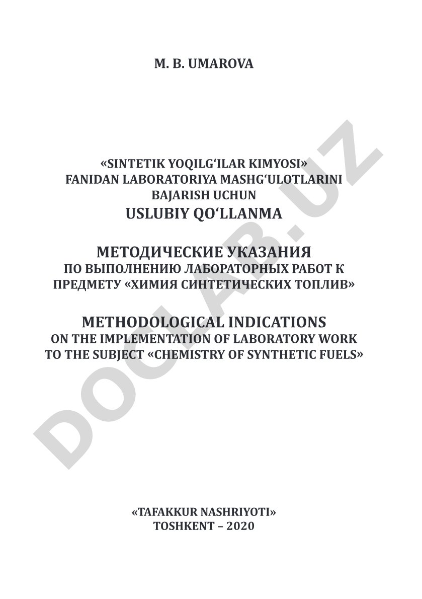 Sintetik yoqilg'ilar kimyosi