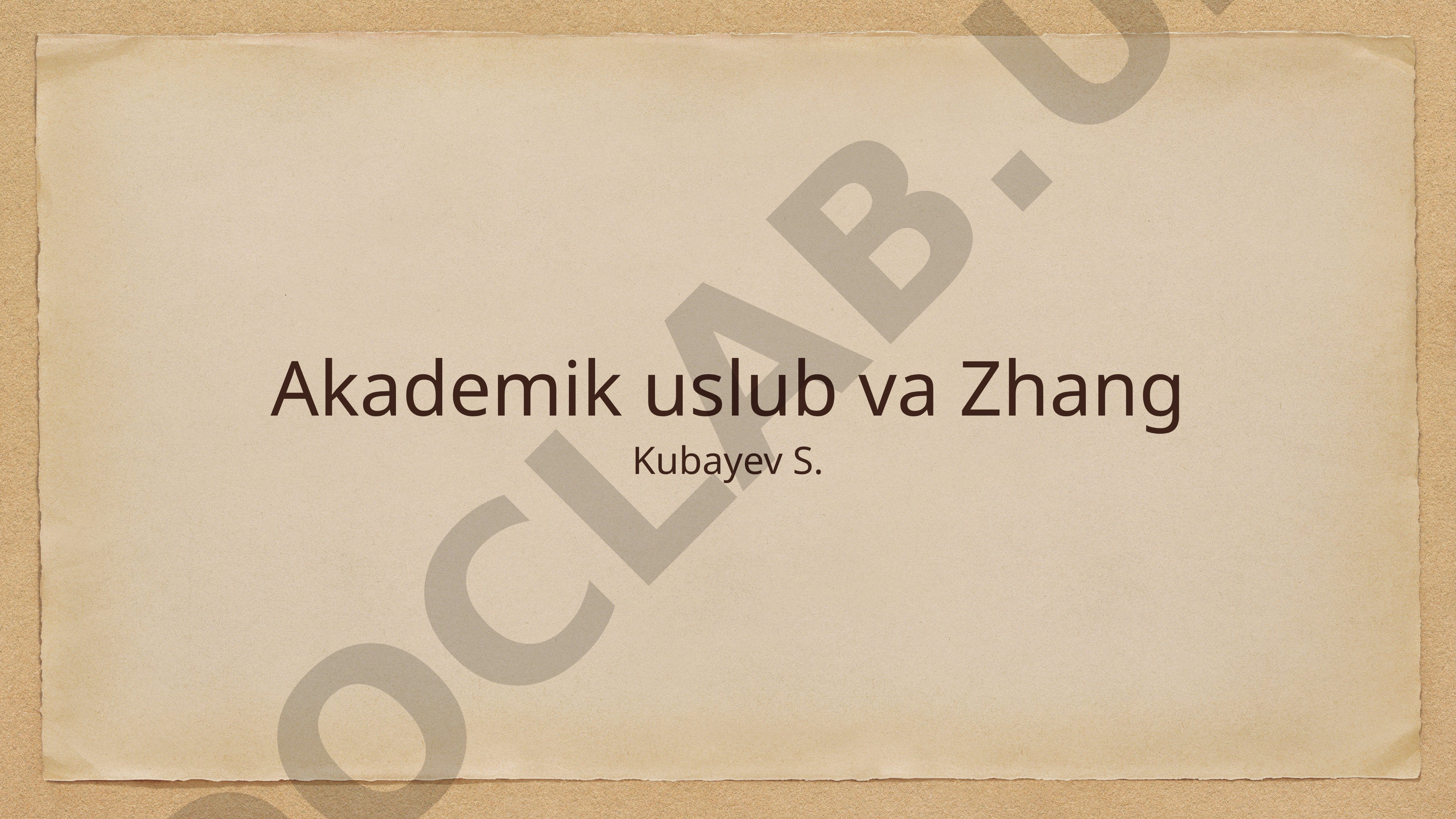 Akademik uslubning asosiy xususiyatlari