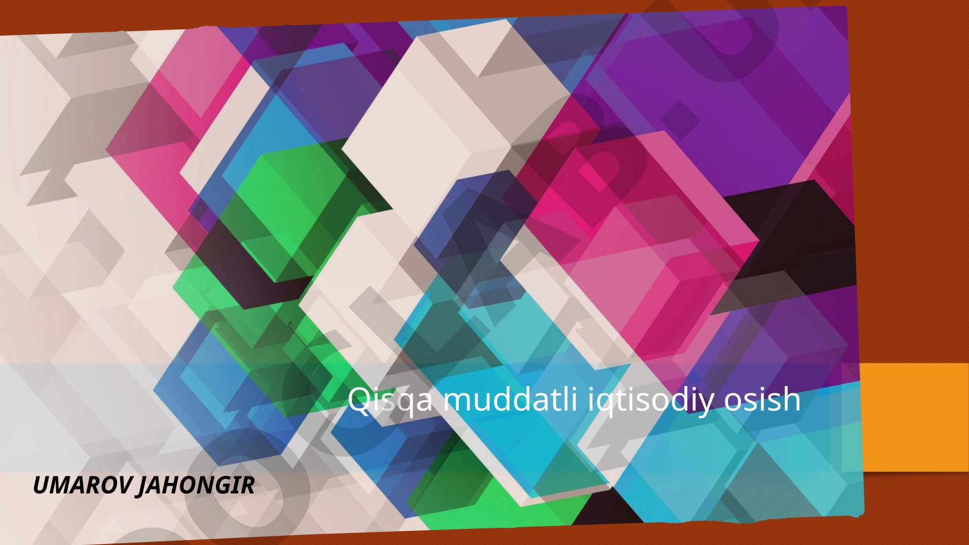 Qisqa muddatli iqtisodiy o'sish