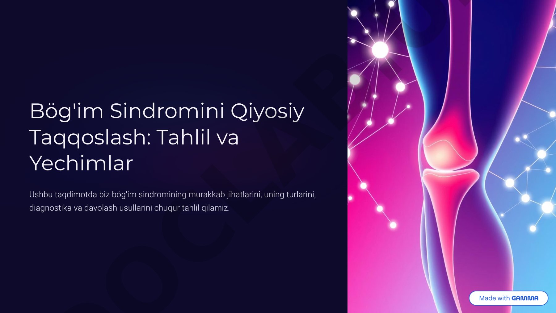 Bög'im Sindromini Qiyosiy Taqqoslash: Tahlil va Yechimlar