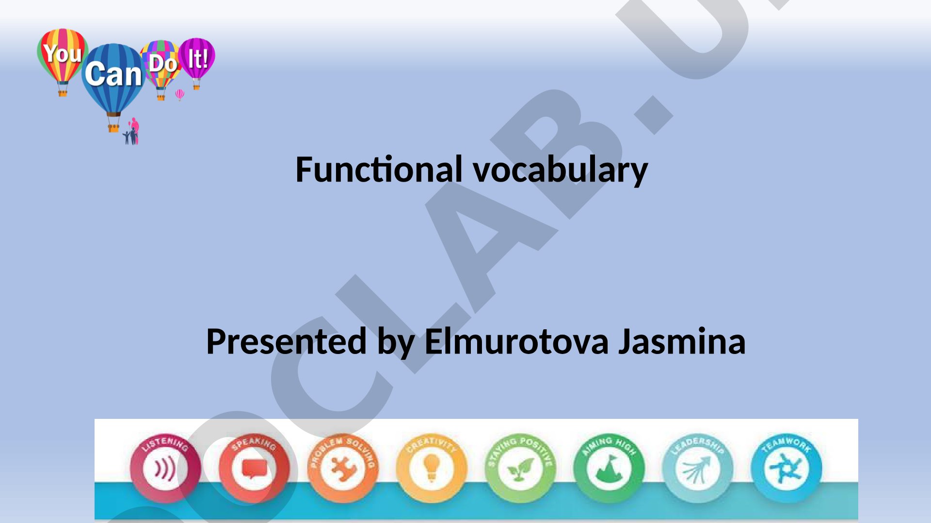 Functional Vocabulary