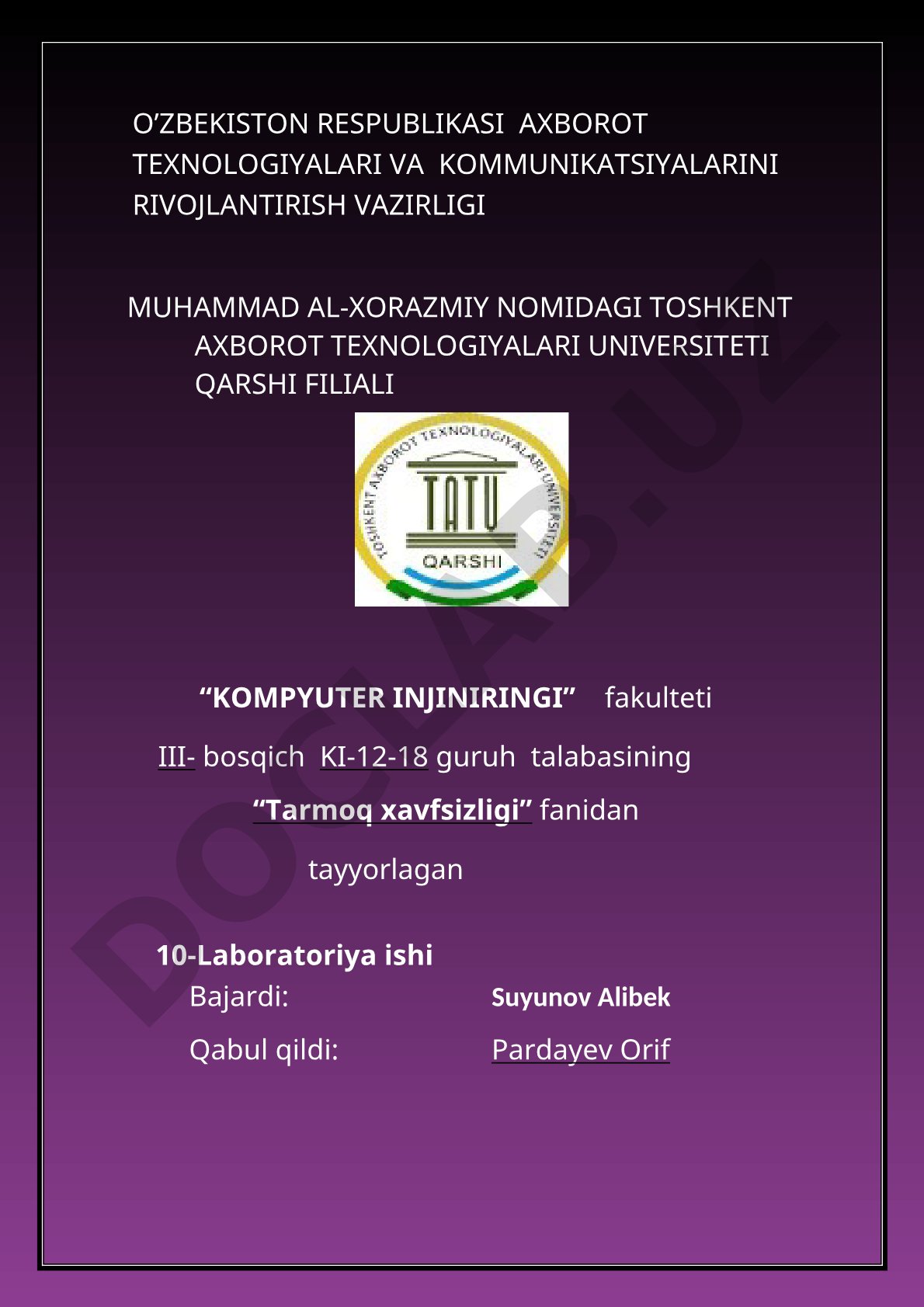 PPTP, L2F, L2TP va IPSec protokollarini tadqiq etish