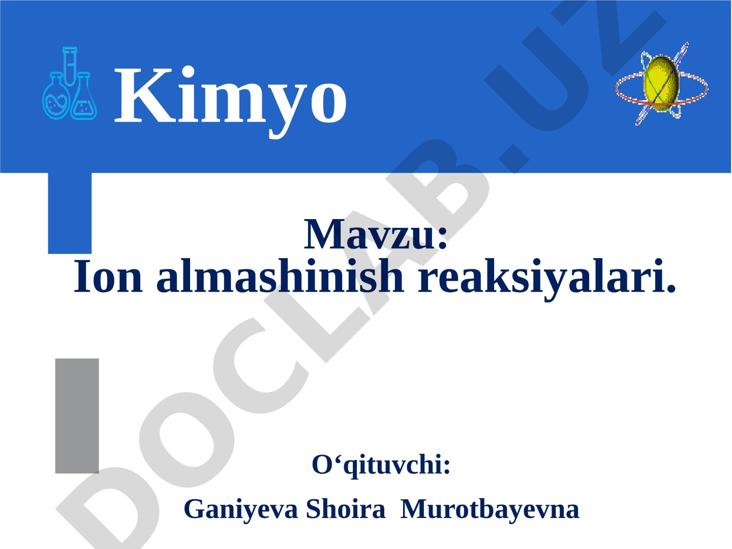 Elektrolit eritmalarida ion almashinish reaksiyalari turlari va misollar