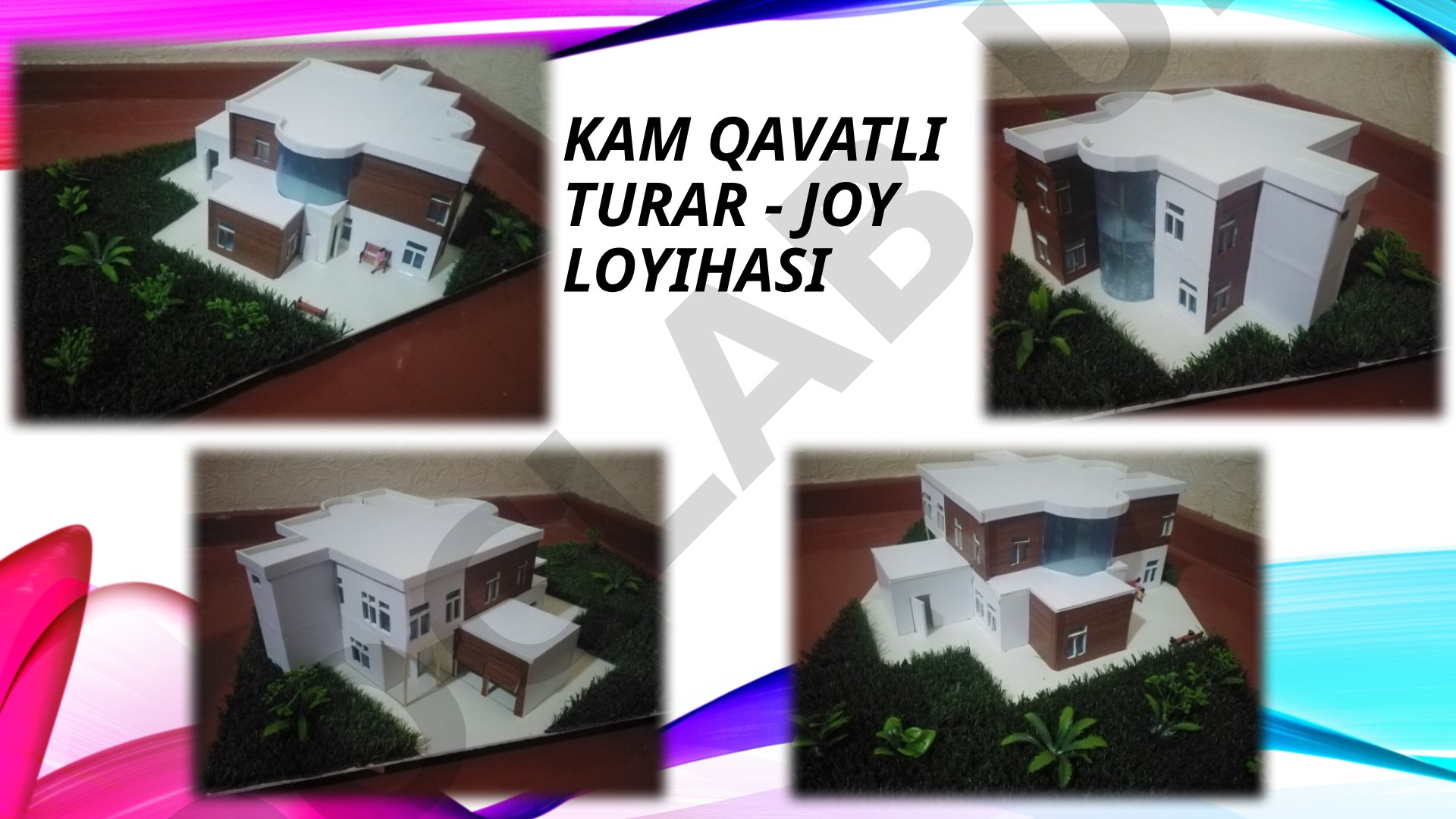 Kam qavatli turar - joy loyihasi 1
