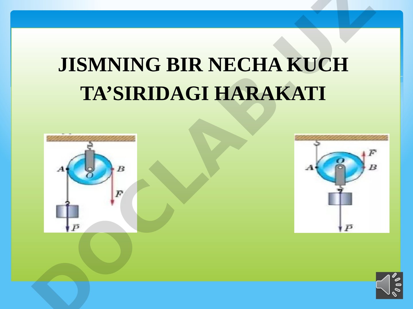 Jismning bir necha kuch ta’siridagi harakati