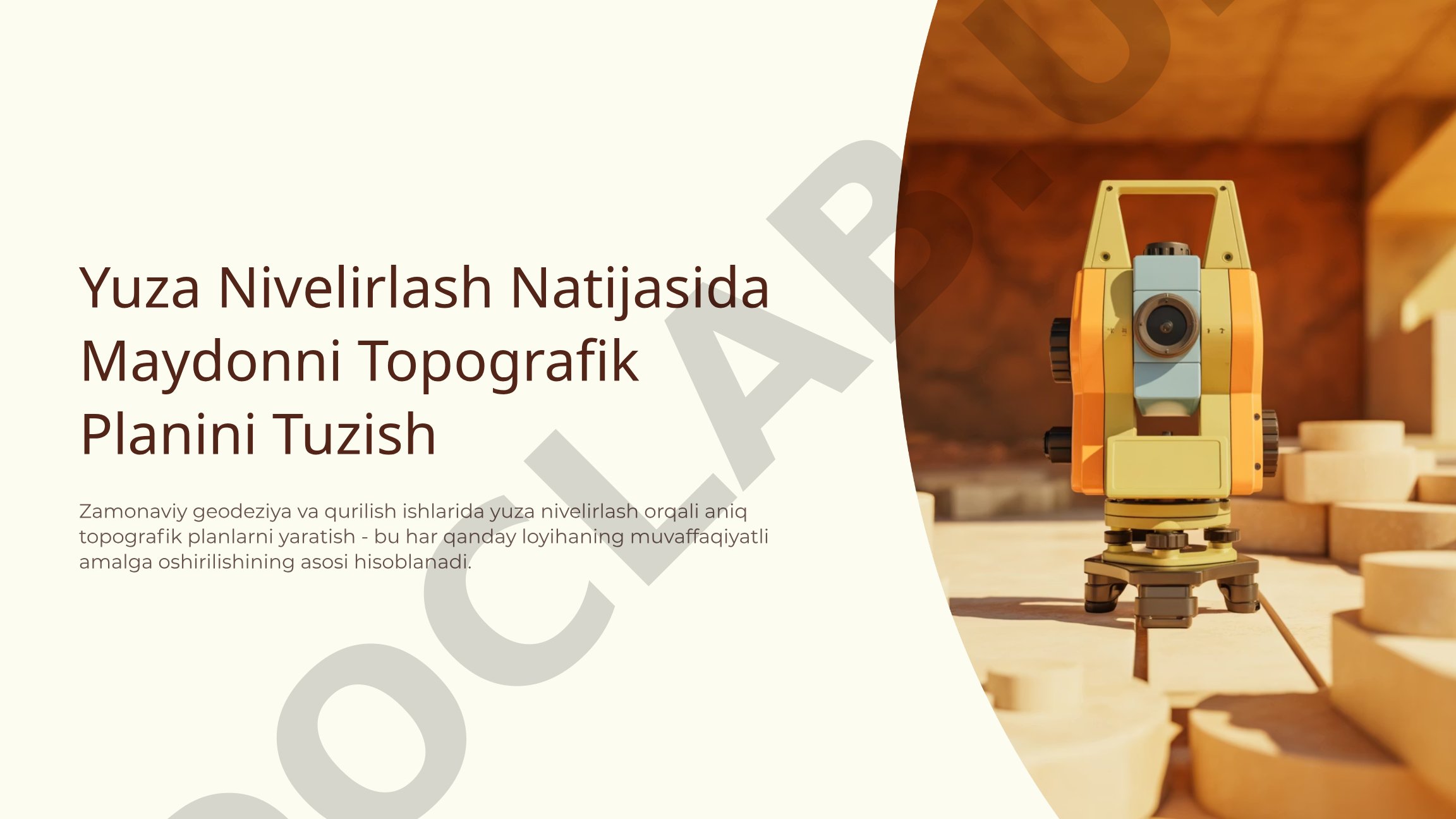 Yuza Nivelirlash Natijasida Maydonni Topografik Planini Tuzish
