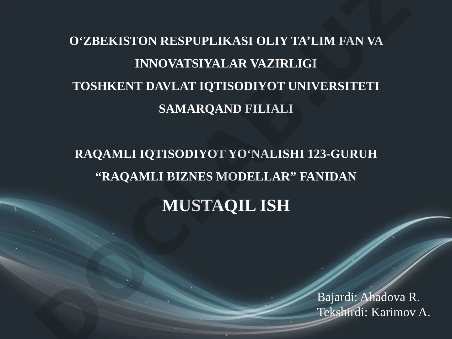 Raqamli innovatsiyalarning raqamli iqtisodiyotga ta'siri