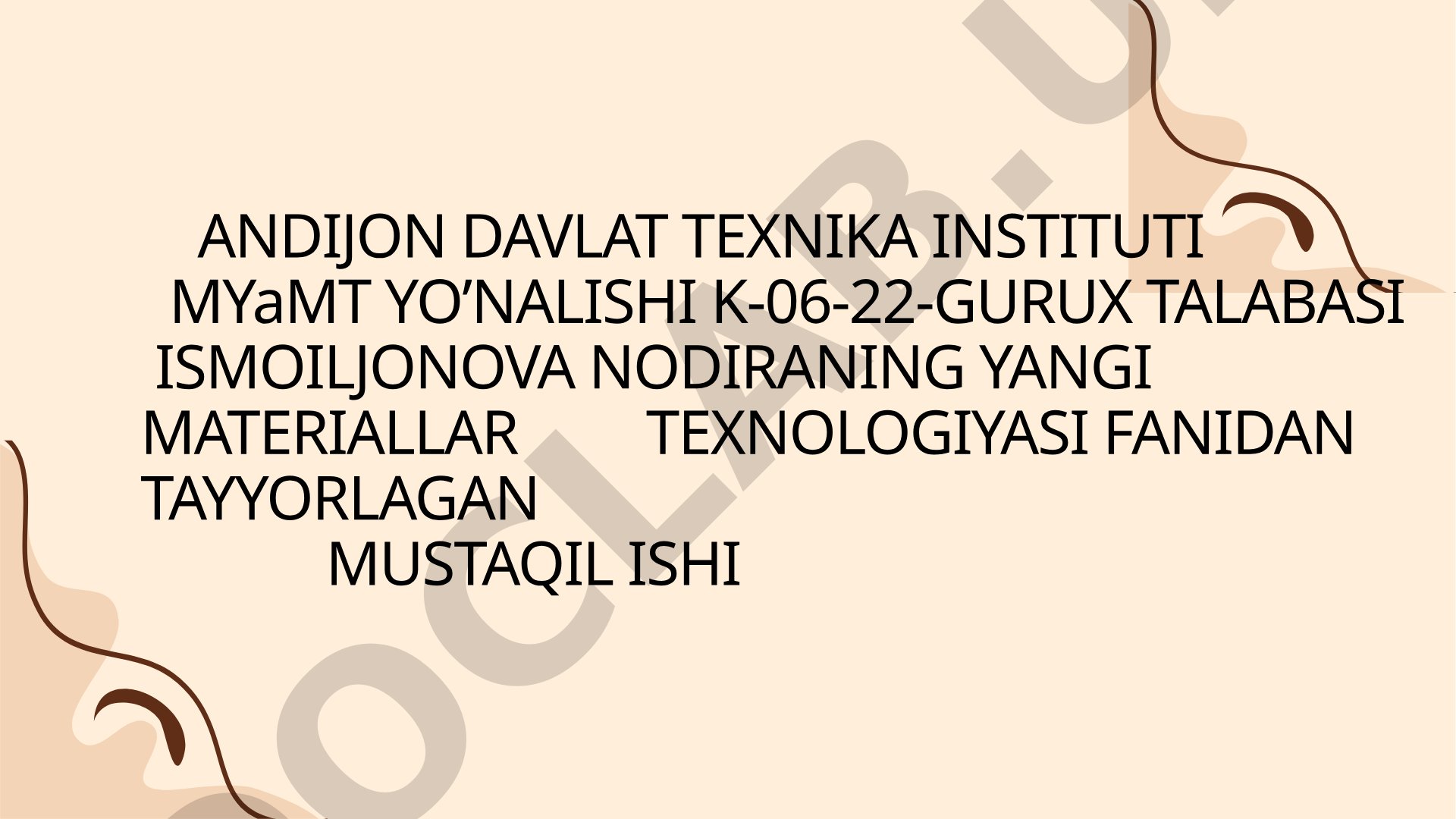 Nanomateriallarni fan va texnika hamda ishlab chiqarishda qoʻllash