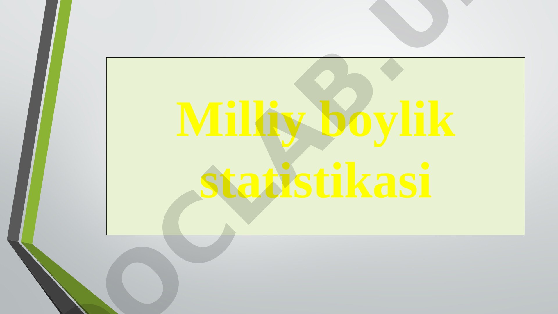Milliy boylik statistikasi