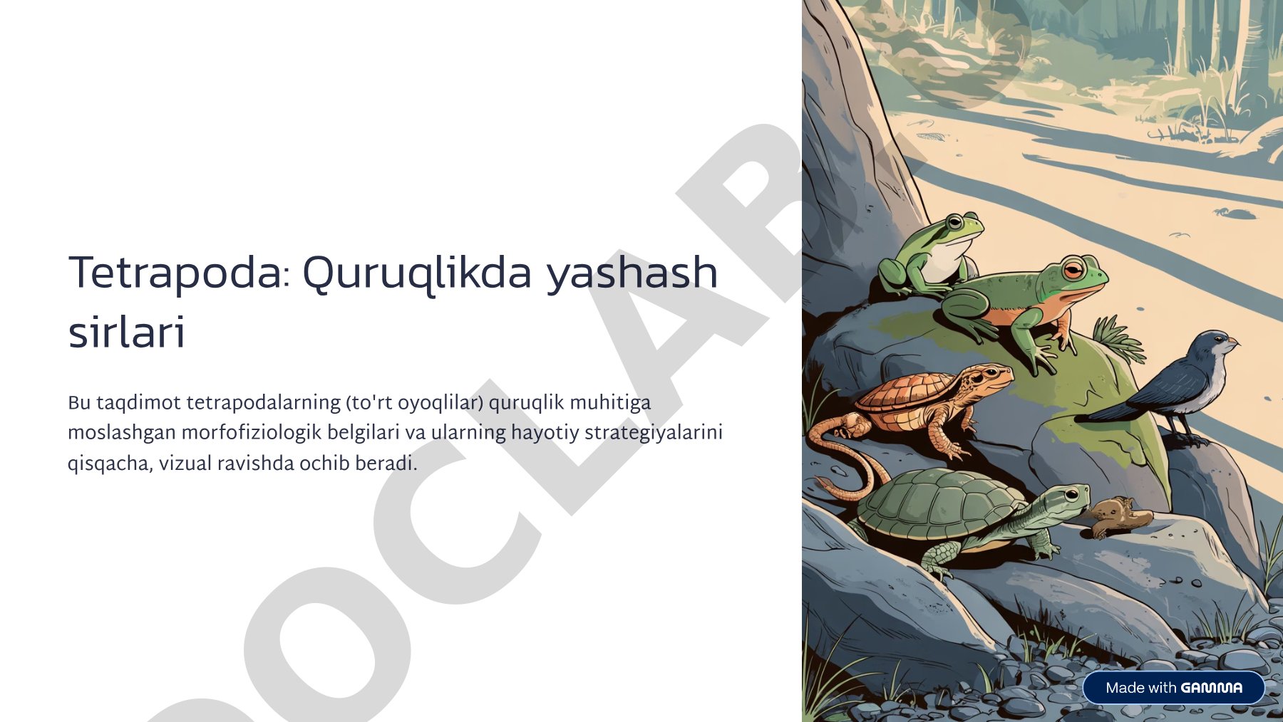 Tetrapoda: Quruqlikda yashash sirlari