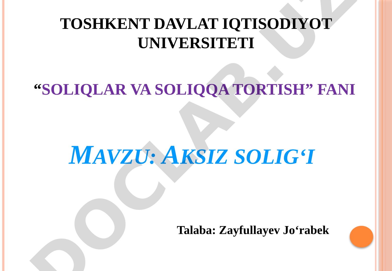 Aksiz solig‘i